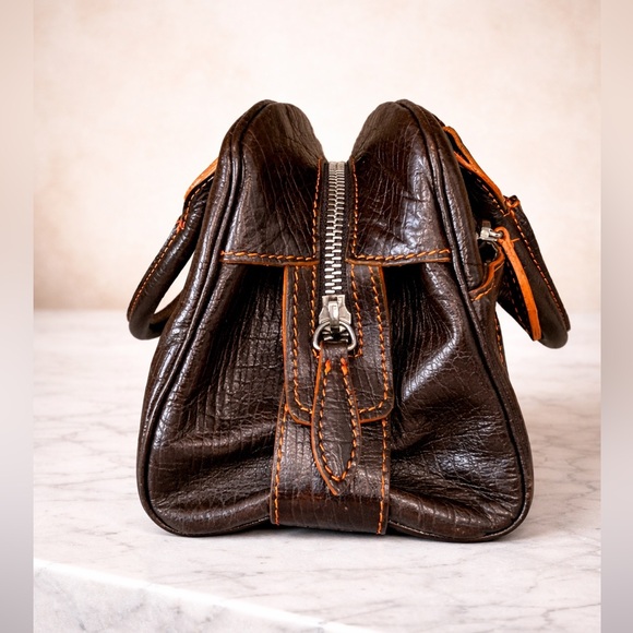 Francesco Biasia Leather made in Italy & Dust Bag - Picture 4 of 11